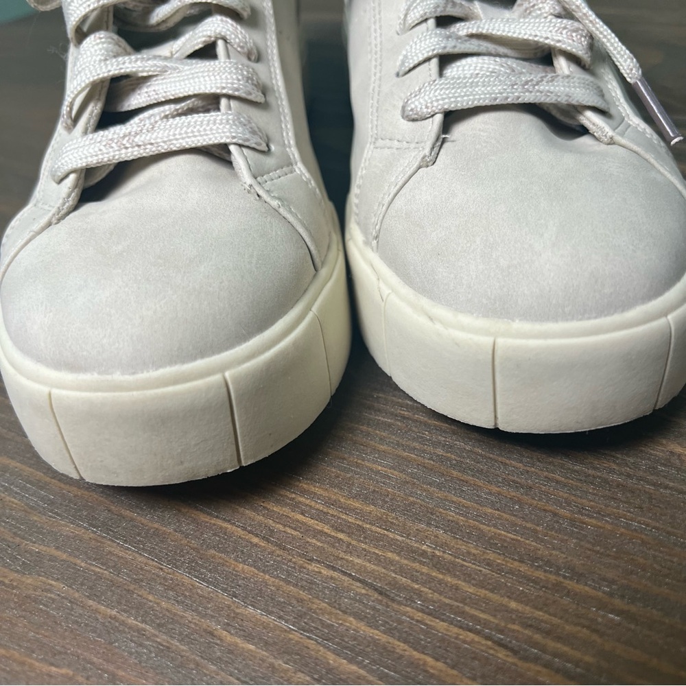 Dr.Scholls Women’s Happiness Lo Sneaker Light Gray/ Cream Size 7 Lace Up Comfort - Picture 4 of 9